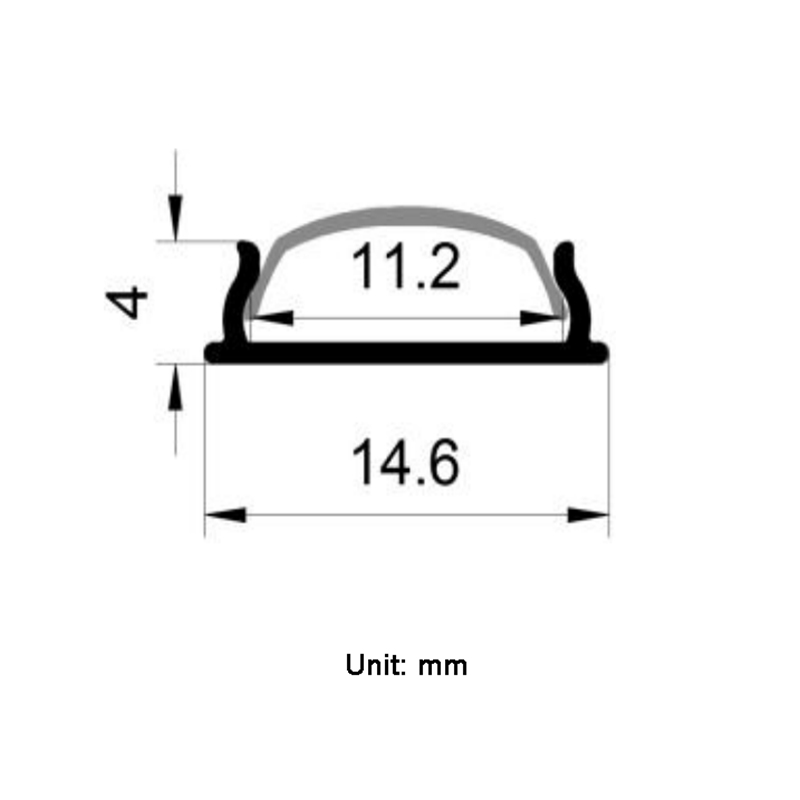 Bendable Aluminum LED Channel C Shape For 10mm Flexible LED Strip Lights Bendable Aluminum LED Channel C Shape For 10mm Flexible LED Strip Lights